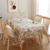 Yarcooly Easter Tablecloth Happy Easter Table Cover Spring Bunny Rabbit