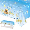 137 x 274 cm Blue Teddy Bear Tablecloth for Baby