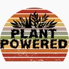 CafePress Funny Retro Plant Powered Vegan Plant Based Vegani Large