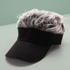 Novelty Hair Visor Cap Adjustable Baseball Hat Adults Men Women,