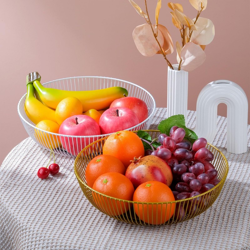 IBWell Wire Fruit Basket Fruit Bowl Kitchen Fruit Basket Stand