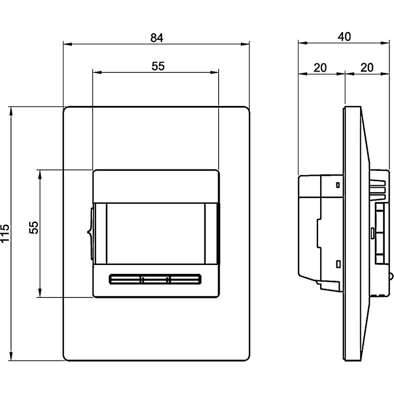 MCD4 Digital Thermostat Flush-Mounted Room Controller for Electric Underfloor Heating