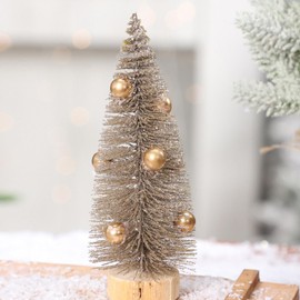 Tabletop Christmas Tree, Holiday Christmas Tree for Desktop, Artificial Holiday Small Christmas Tree with Wooden Base for Tabletop, Home, Indoor Decoration
