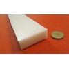 White HDPE (High Density Polyethylene) Rectangular Bar .750" (3/4") x 2.00" (2") x 48" 1 pc