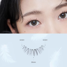 eyeme EYEME Eyelash x Artist Collaboration NO.12 Cute Accent C 5 Set Pack, Short Wispy False Eyelashes, Artist-Designed Cat Eye Lashes for a Subtle & Elegant Look, Genuine Korean Product