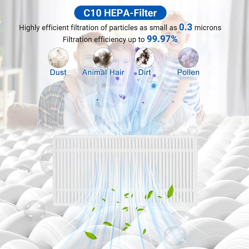 32-Piece Accessories Kit for Eufy Robot Vacuum C10 – Includes: