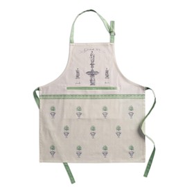 Maison d' Hermine Jardin du Roy 100% Cotton Apron with an adjustable neck & hidden center pocket 27.50 - inch by 31.50 - inch