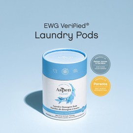 Unscented Laundry Pods by AspenClean, New and Improved Packaging, Zero Plastic, EWG Verified™, Vegan, Non-Bio, Hypoallergenic Natural Laundry Detergent - 36 Count