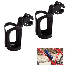 DIZLAS Drink Holder Set of 2 Cup Holder Stroller, Bicycle, Car, Tool-free, Easy Installation, Black