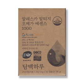 Plain Haru Alaska Altige Omega Essence 1000 1252mg x 30 capsules 1 unit / 담백하루 알래스카 알티지 오메가 에센스 1000 1252mg x 30캡슐 1개