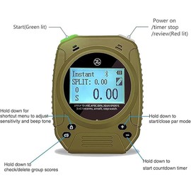 Design-Pie Shot Timer Multifunction Shooting Timers for Pistols,Rifle,Dry Fire Training Shot in IPSC IDPA 3 Gun Shooting Competition Timer