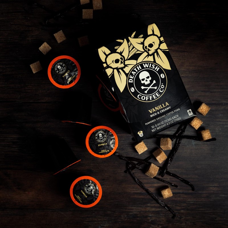 Death Wish Coffee, Vanilla Single Serve Pods (30 Count)