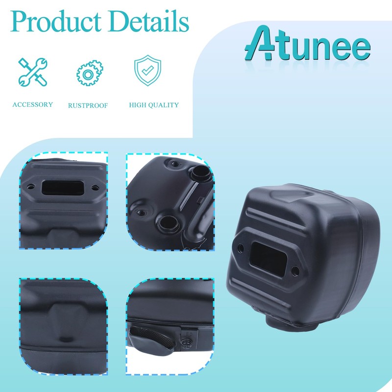 Atunee Muffler Exhaust Bracket Gasket Bolt Kit for Husqvarna 372XP