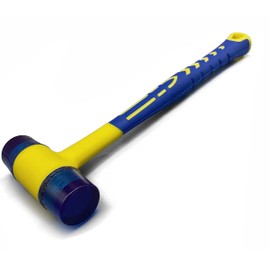 KAIHAOWIN Ø30mm ゴムハンマー プラスチックハンマー コンビネーションハンマー 2WAYハンマー 滑り止め パイプ柄 修復 工具 コンビハンマー 230mm