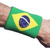 Unique Sports Flag Wristbands, Brazil, One Size