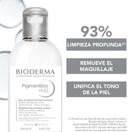 BIODERMA, Agua Micelar, Pigmentbio H₂O, Desmaquillante Hidratante Iluminador, Elimina Impurezas, 250ML