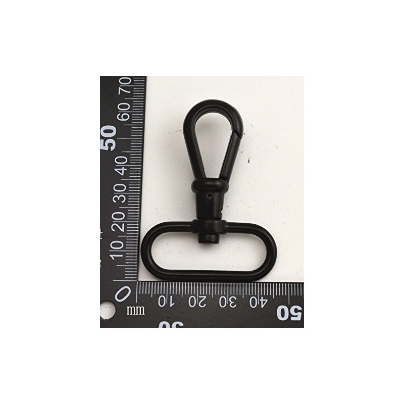 Wuuycoky Black 1.5" Inner Diameter D Ring Round Head Hook