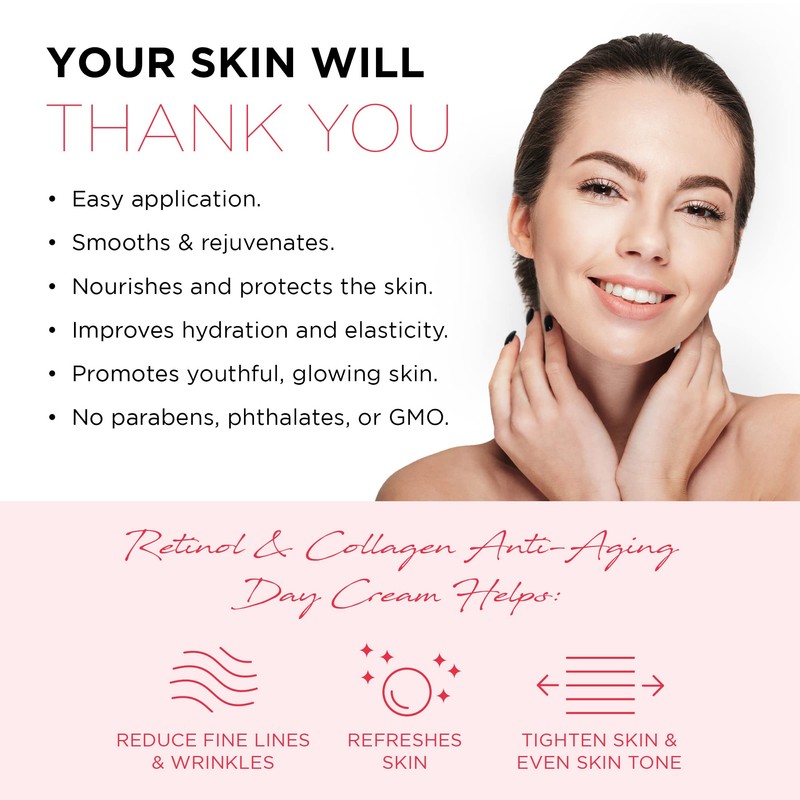 Azure Cosmetics Retinol & Collagen Moisturizer For Face - Dermatologist