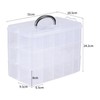 Lesbin 3-Tier Craft Storage Box, 30 Compartments Clear Plastic Craft