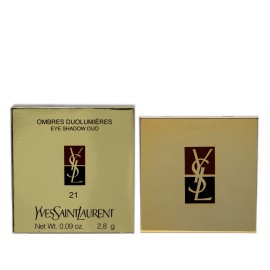 Yves Saint Laurent YSL OMBRES DUOLUMIERES EYE SHADOW DUO 2.8G #21-ANISE GREEN/INTENSE PLUM