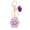 BAOSIWA Cute Keychains for Women Girls, Silicone Flower Purse Bag