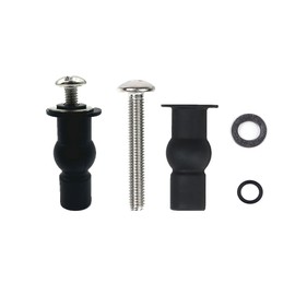 2 Pack Universal Toilet Seat Hinge Bolt Screw Blind Hole Fixing Expanding Rubber Bolt Top Fix Nuts Screw for Top Mount Toilet Seat Replacement Parts Kit