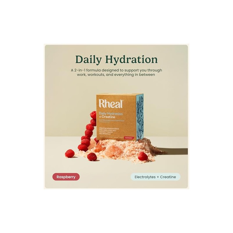 Rheal Hydration + Creatine Sachets, 7 Day Trial Pack, Ready