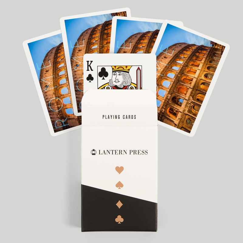 Lantern Press Rome, Italy, Colosseum (52 Playing Cards, Poker Size
