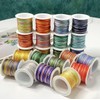 Waxed Cotton Cord Set, 10 Colours, 0.8mm Thickness, for Jewellery