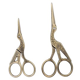 Simlug Tijeras de Sastre de Bronce con diseño de grúa, Tijeras de Bordado, Tijeras de Coser con Forma de cigüeña, para Manualidades para Coser