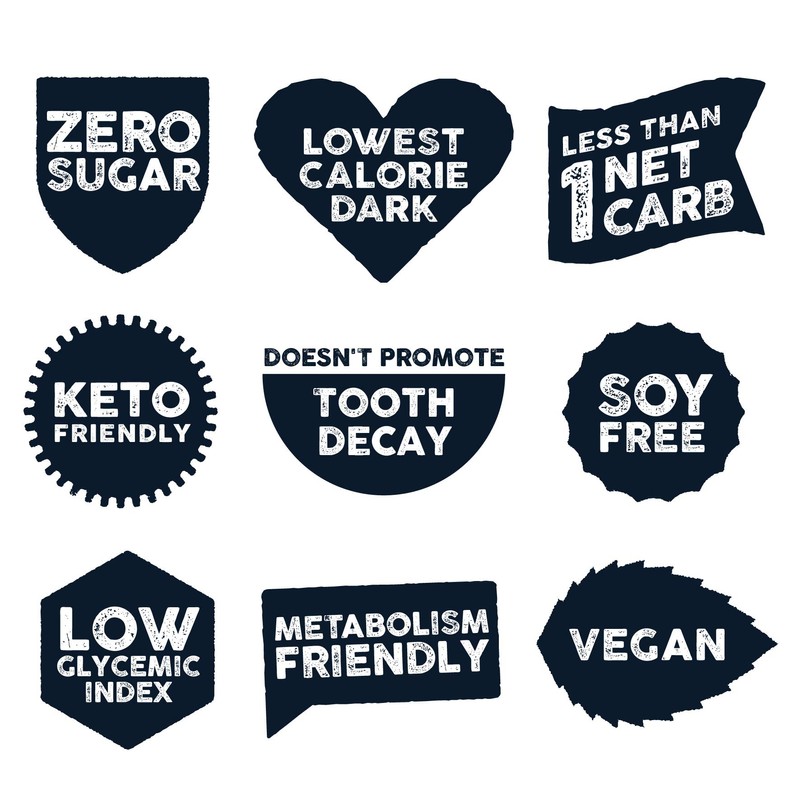 The Good Chocolate - Keto Dark Chocolate Squares, Zero Sugar,