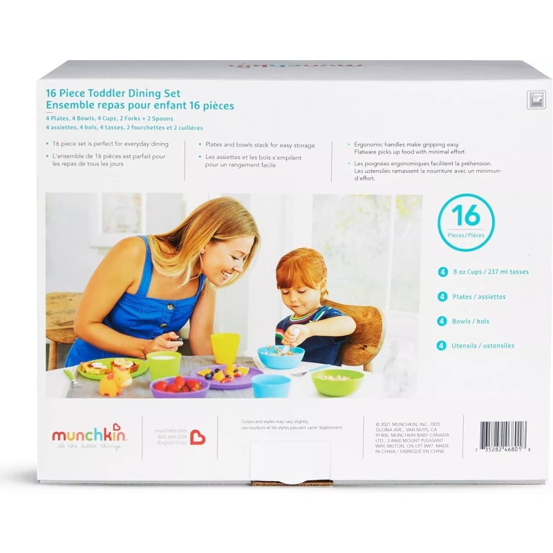 Munchkin 16pc Baby and Toddler Feeding Supplies Set