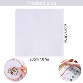 QEXUJOW Aida Fabric, 6 Pieces Cross Stitch Embroidery Fabric, Aida Fabric for Sewing Cross Stitch Embroidery Fabric Cross Stitch Cloth for Sewing DIY Embroidery Fabric Crafts (20 x 20 cm)