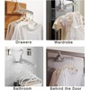 2PCS Folding Drying Racks - Multifunctional 5-Hole Hangers for Travel,