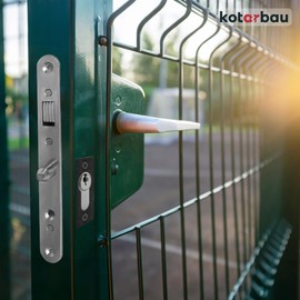 KOTARBAU® Hook Lock Sliding Gates Mortise Lock H-35 Hook Latch Lock Sliding Door Lock Galvanised Corrosion Resistant Strike Plate Entrance Gate