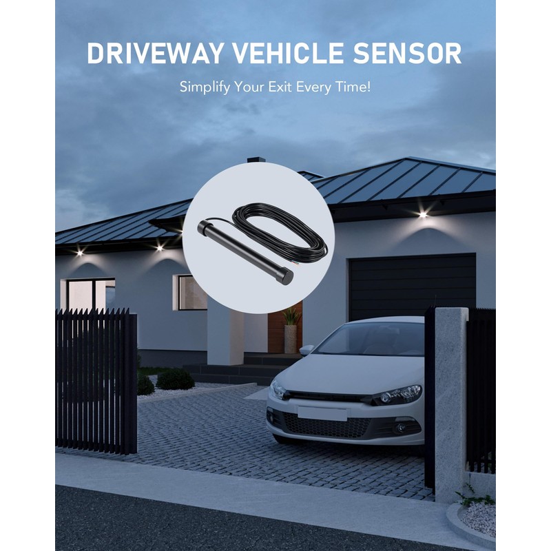 CO-Z Vehicle Exit Sensor Kit, Wired Driveway Gate Exit Wand