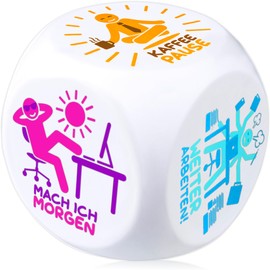 MACH MAL PAUSE® Anti-Stress Cube - The Colourful Stress Cube with 6 Fun Actions for Stress Relief is the Gift for Colleagues, Students, Friends - Office Toy for Employees Without Nerves