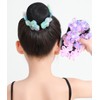 4PCS Girls Ballet Bun Covers Flower with Pearl Shaped Dance