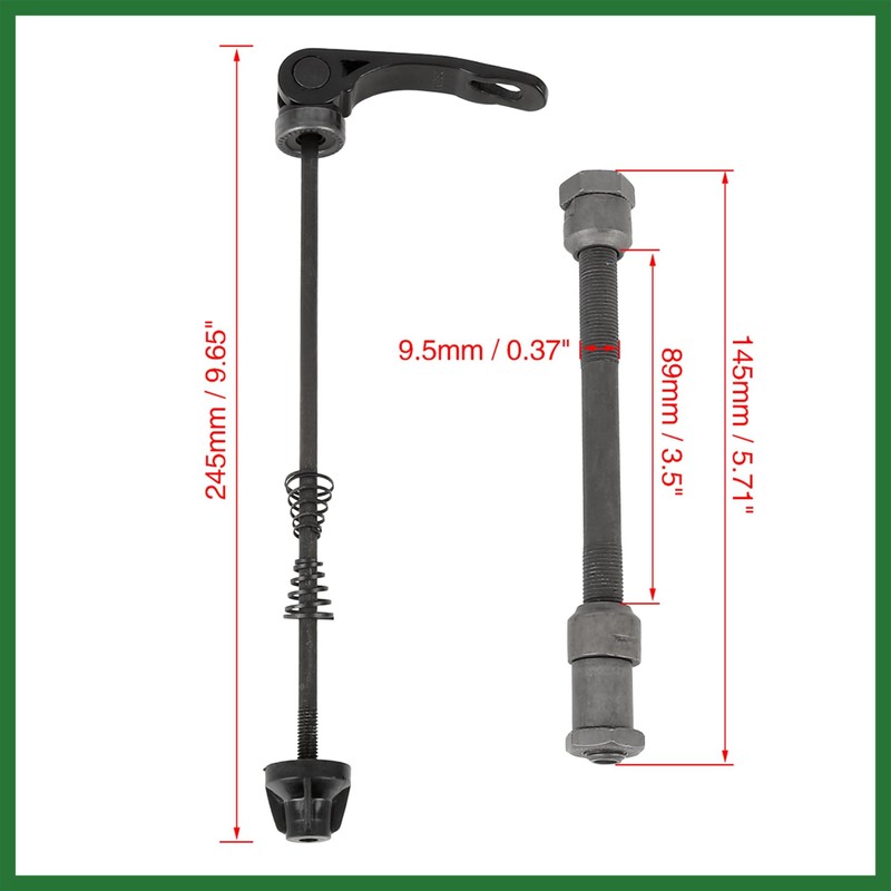 Motoforti 1 Set 9.5mm Quick Release Bearing Rear Hollow Axle