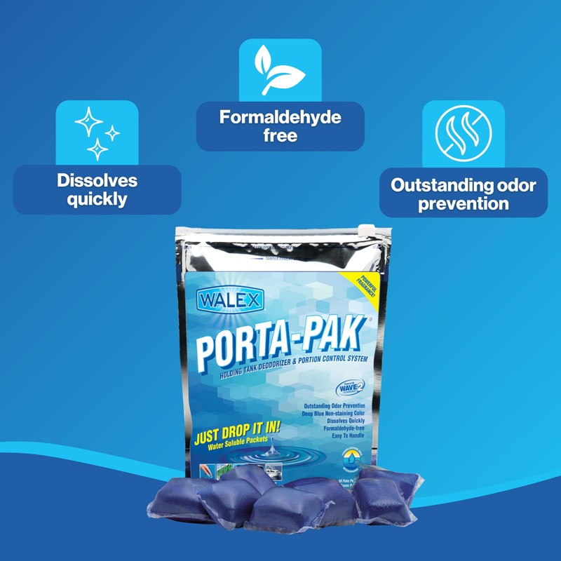 Walex PPSGBG Porta-Pak Commercial Holding Tank Deodorizer Drop-Ins, Sunglow Scent