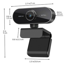 1080P Webcam with Microphone – HD Webcam for Computer, Laptop, PC, Desktop - USB Web Camera for Video Calling Recording Conferencing, Live Streaming, Webinar- Compatible with Windows Android iOS Linux