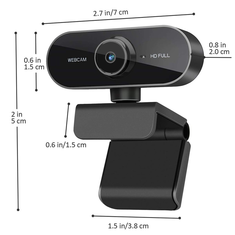 1080P Webcam with Microphone – HD Webcam for Computer, Laptop,