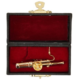 Miniature Basson Exquisite Color Elegant Strong Durable Metal High Simulation Mini Basson Model for Table Shelf Cabinet