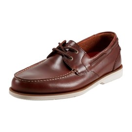 Rockport Men's Southport Boat Shoe, Medium Brown Leather, 8.5 Wide