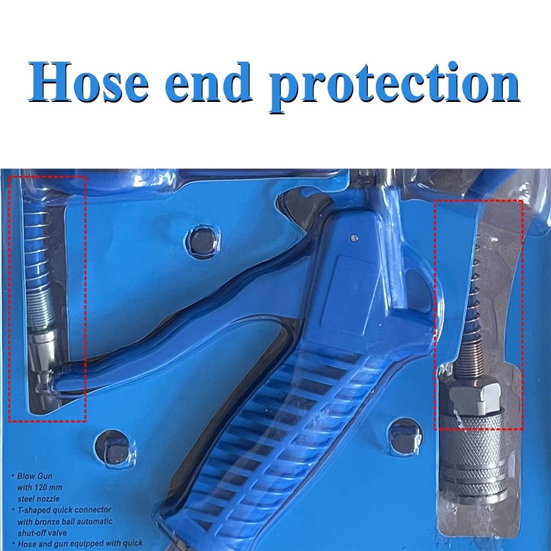 Beduan Air Blow Gun Kit with 16ft Long Pneumatic PU
