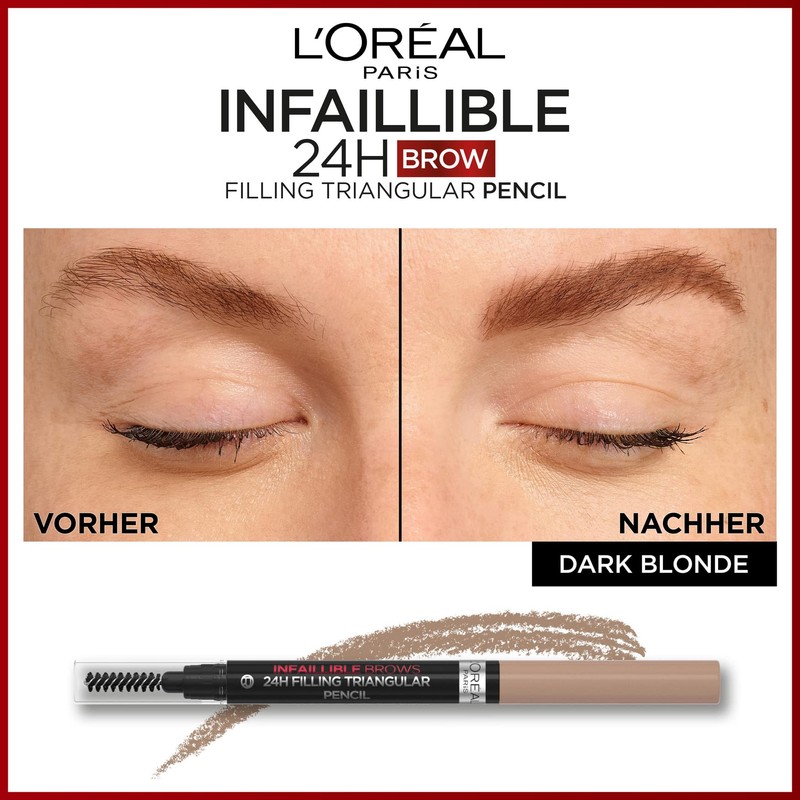 L'Oréal Paris Eyebrow Pencil with Rotating Triangle Tip for Defined