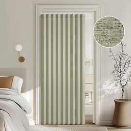 MIULEE Accordion Style Magnetic Folding Door Curtains for Doorways/Closet, Room Divider Pleated Drapes with Hooks for Interior Living Room/Bedroom/Open Closet, Sage Green, W39 x L78 inches, 1 Panel