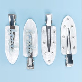 Bride Squad Bridal Shower Gift 4 pcs Bride Hair Clips Bachelorette party Wedding Accessories Bridal Creaseless Hair Clips for bride to be