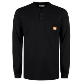 Titicaca FR Shirts 5.5OZ 100% Cotton Light Weight Flame Resistant Black Henley Shirts