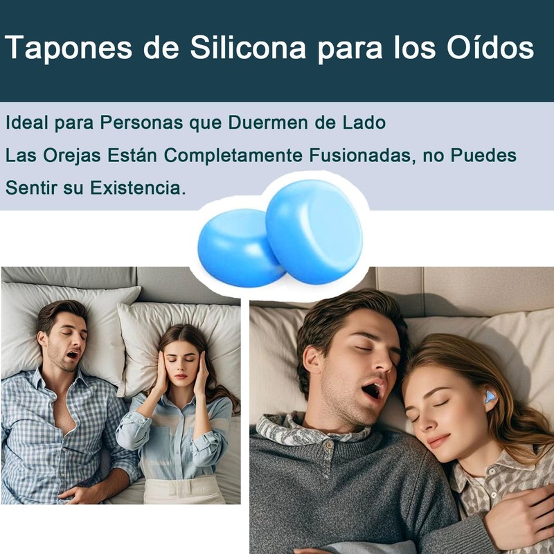 Tapones Silicona Reutilizables, Pack 20 Tapones Oídos Dormir 32 dB